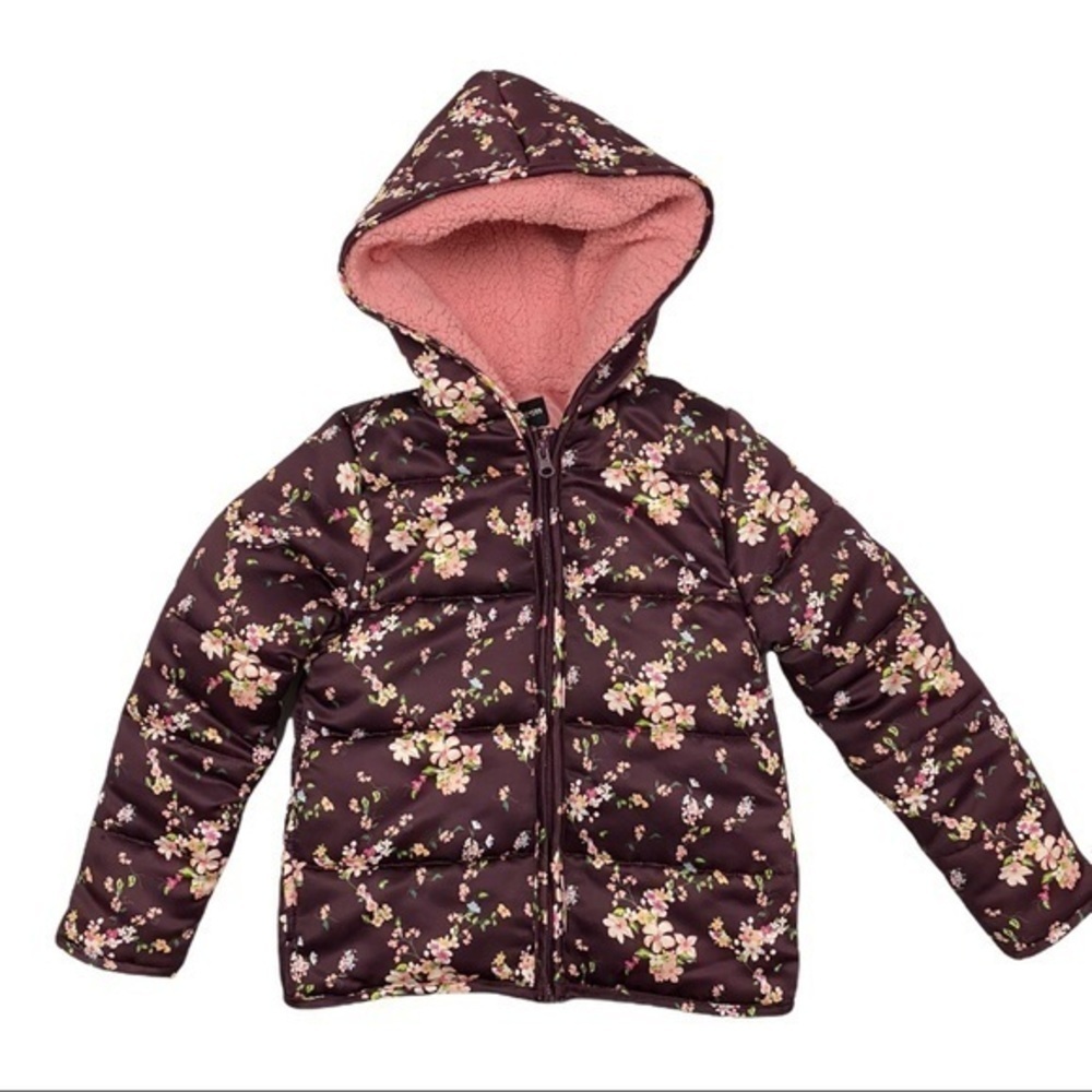 Joe’s Jeans Floral Puffer Coat with Hood Girls 6X